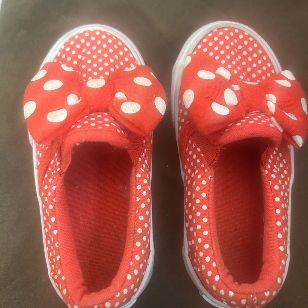 Polka Dot Kids Shoes - Red